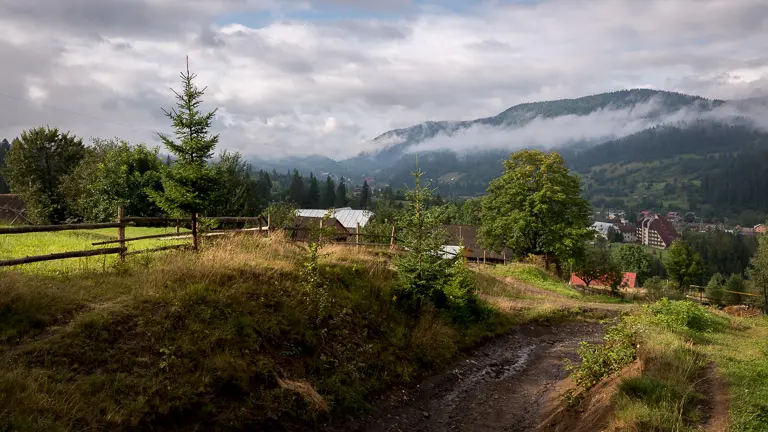 Carpathian Mountains view