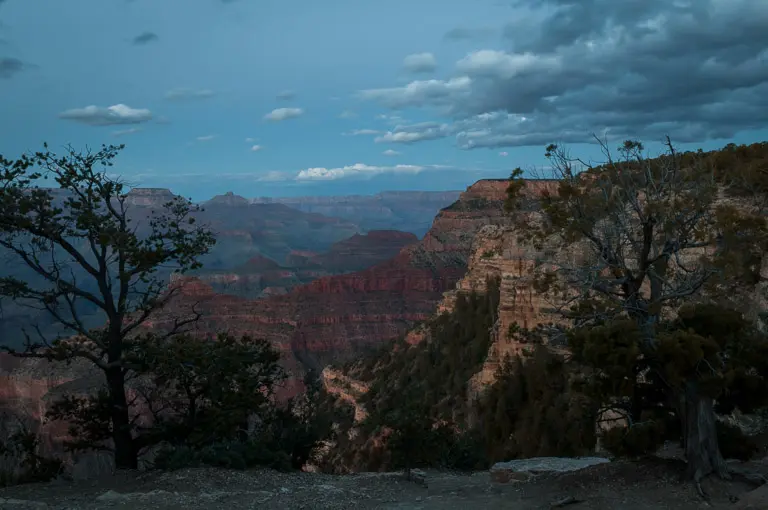 Grand Canyon National Park at dusk